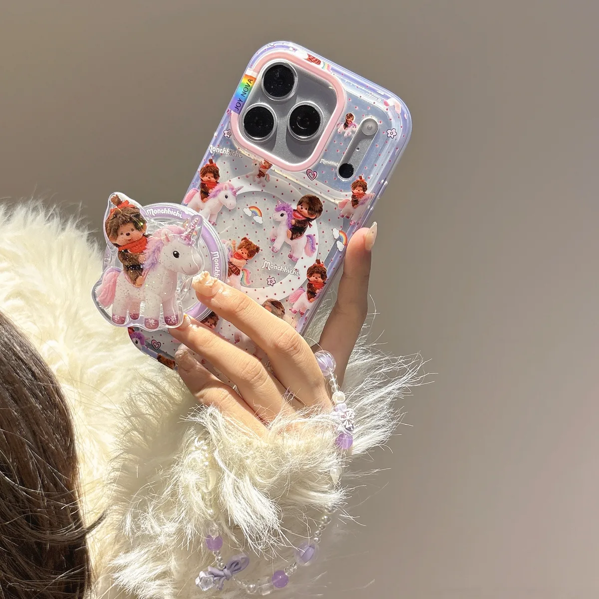 My Melody & My Sweet Pianos Clear Phone Case with Strap for iPhone 17 16 15 Pro Max